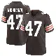 ＃47 Youth DeCarlos Nicholson Brown Game Cleveland Browns Team Color Jersey