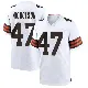 ＃47 Youth DeCarlos Nicholson White Game Cleveland Browns Jersey