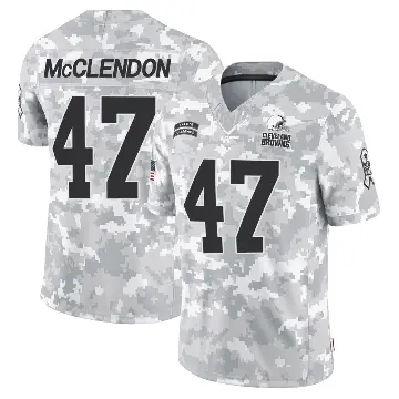 ＃47 Youth Jeremiah McClendon Arctic Camo Limited Cleveland Browns 2024 Salute to Service Jersey