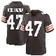 ＃47 Youth Jeremiah McClendon Brown Game Cleveland Browns Team Color Jersey