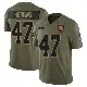 ＃47 Youth Tyron Herring Olive Limited Cleveland Browns 2025 Salute to Service Jersey