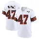 ＃47 Youth Tyron Herring White Game Cleveland Browns 1946 Collection Alternate Jersey