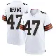 ＃47 Youth Tyron Herring White Game Cleveland Browns Jersey