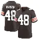 ＃48 Men's Brent Matiscik Brown Game Cleveland Browns Team Color Jersey
