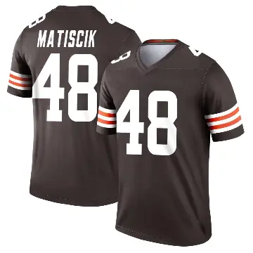 ＃48 Men's Brent Matiscik Brown Legend Cleveland Browns Jersey