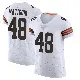 ＃48 Men's Brent Matiscik White Elite Cleveland Browns Vapor Jersey