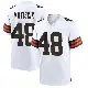 ＃48 Men's Brent Matiscik White Game Cleveland Browns Jersey