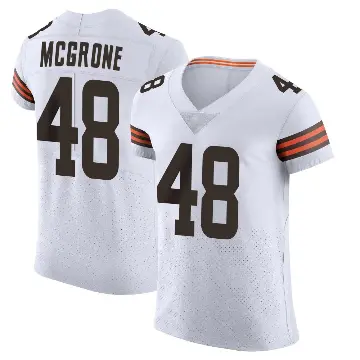 ＃48 Men's Cameron McGrone White Elite Cleveland Browns Vapor Jersey