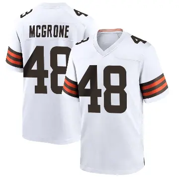 ＃48 Men's Cameron McGrone White Game Cleveland Browns Jersey