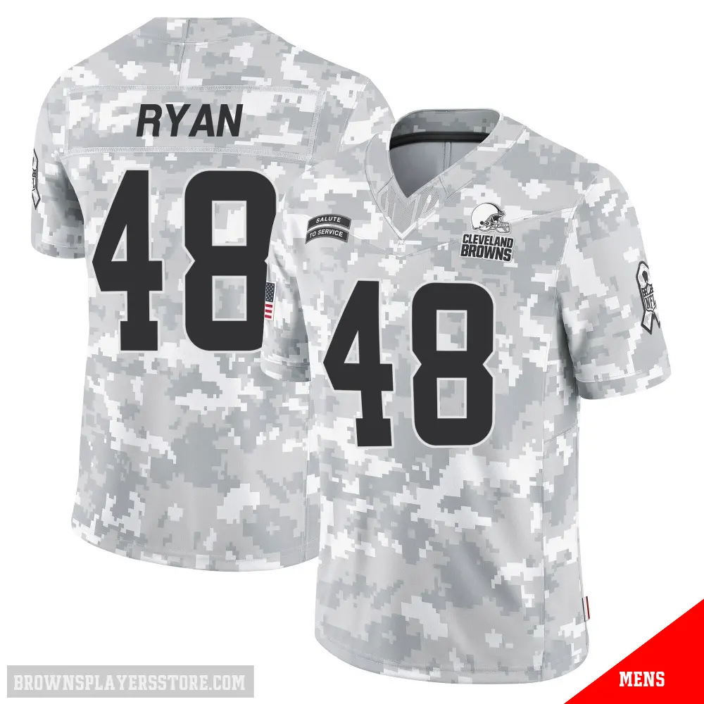 ＃48 Men's Carsen Ryan Arctic Camo Limited Cleveland Browns 2024 Salute to Service Jersey