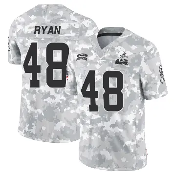 ＃48 Men's Carsen Ryan Arctic Camo Limited Cleveland Browns 2024 Salute to Service Jersey