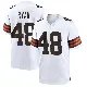 ＃48 Men's Carsen Ryan White Game Cleveland Browns Jersey