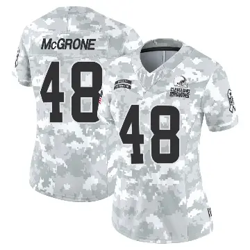 ＃48 Women's Cameron McGrone Arctic Camo Limited Cleveland Browns 2024 Salute to Service Jersey