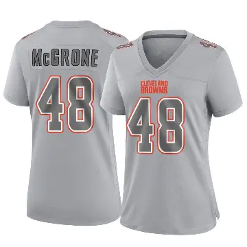 ＃48 Women's Cameron McGrone Gray Game Cleveland Browns Atmosphere Fashion Jersey