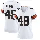 ＃48 Women's Cameron McGrone White Game Cleveland Browns Jersey
