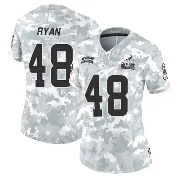 ＃48 Women's Carsen Ryan Arctic Camo Limited Cleveland Browns 2024 Salute to Service Jersey