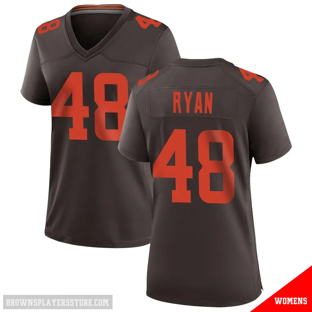 ＃48 Women's Carsen Ryan Brown Game Cleveland Browns Alternate Jersey