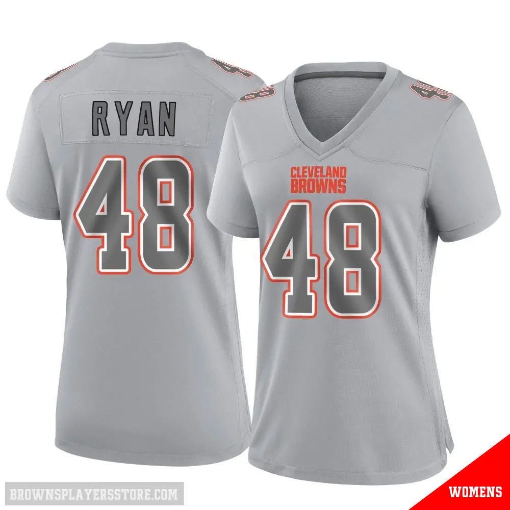 ＃48 Women's Carsen Ryan Gray Game Cleveland Browns Atmosphere Fashion Jersey