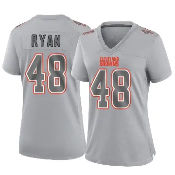 ＃48 Women's Carsen Ryan Gray Game Cleveland Browns Atmosphere Fashion Jersey