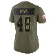 ＃48 Women's Carsen Ryan Olive Limited Cleveland Browns 2025 Salute to Service Jersey