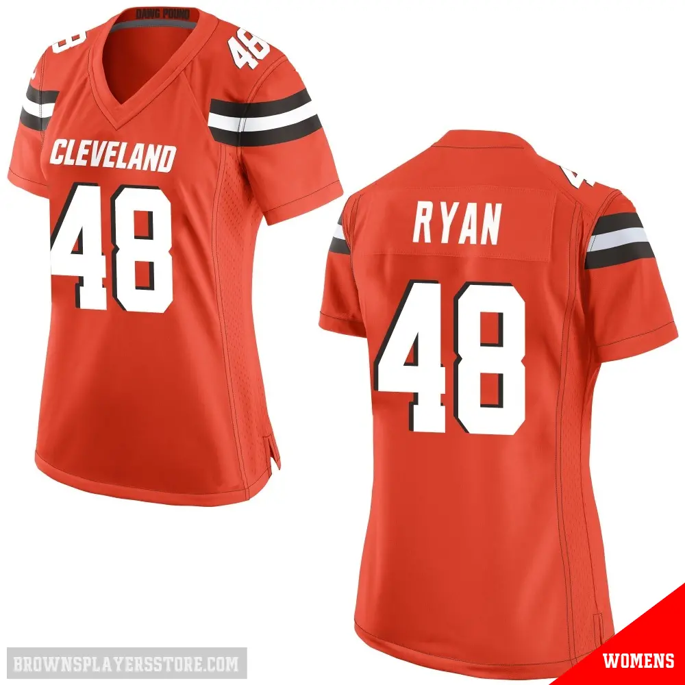 ＃48 Women's Carsen Ryan Orange Game Cleveland Browns Alternate Jersey