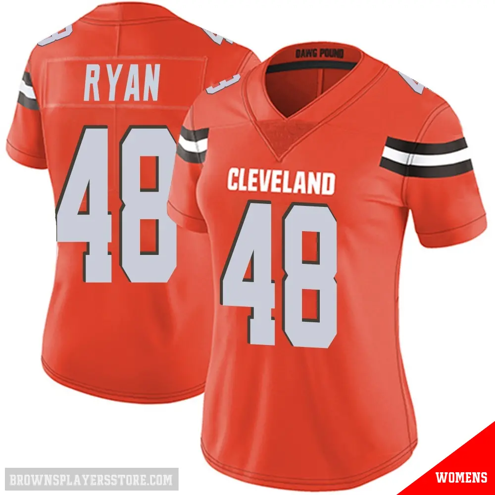 ＃48 Women's Carsen Ryan Orange Limited Cleveland Browns Alternate Vapor Untouchable Jersey