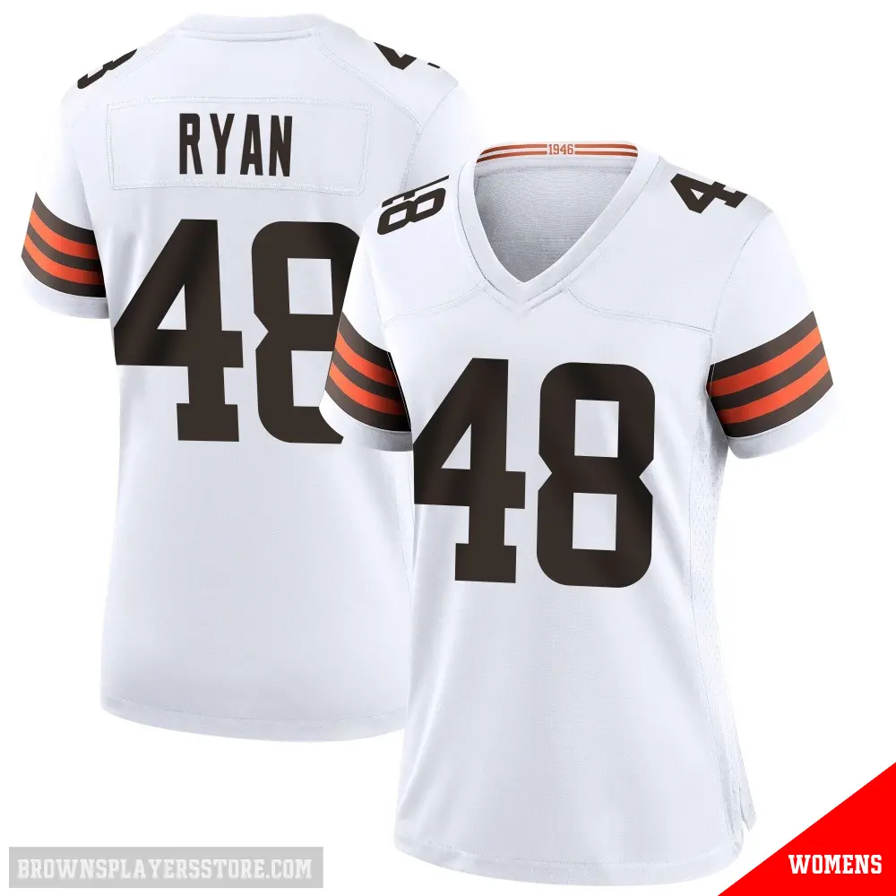 ＃48 Women's Carsen Ryan White Game Cleveland Browns Jersey