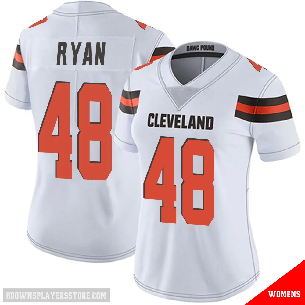 ＃48 Women's Carsen Ryan White Limited Cleveland Browns Vapor Untouchable Jersey