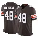 ＃48 Youth Brent Matiscik Brown Limited Cleveland Browns Vapor F.U.S.E. Jersey