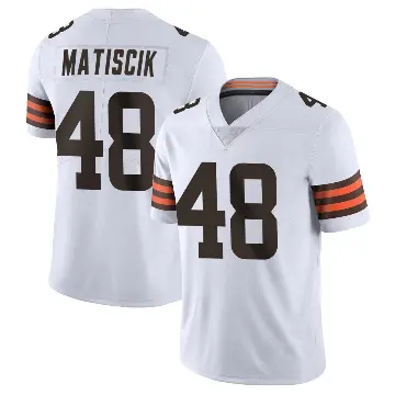 ＃48 Youth Brent Matiscik White Limited Cleveland Browns Vapor Untouchable Jersey