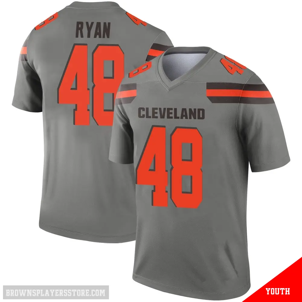 ＃48 Youth Carsen Ryan Legend Cleveland Browns Inverted Silver Jersey