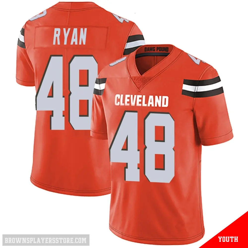 ＃48 Youth Carsen Ryan Orange Limited Cleveland Browns Alternate Vapor Untouchable Jersey