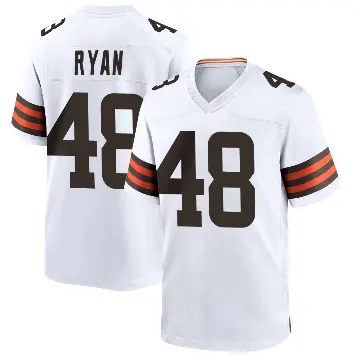 ＃48 Youth Carsen Ryan White Game Cleveland Browns Jersey