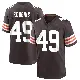 ＃49 Men's Aidan Robbins Brown Game Cleveland Browns Team Color Jersey
