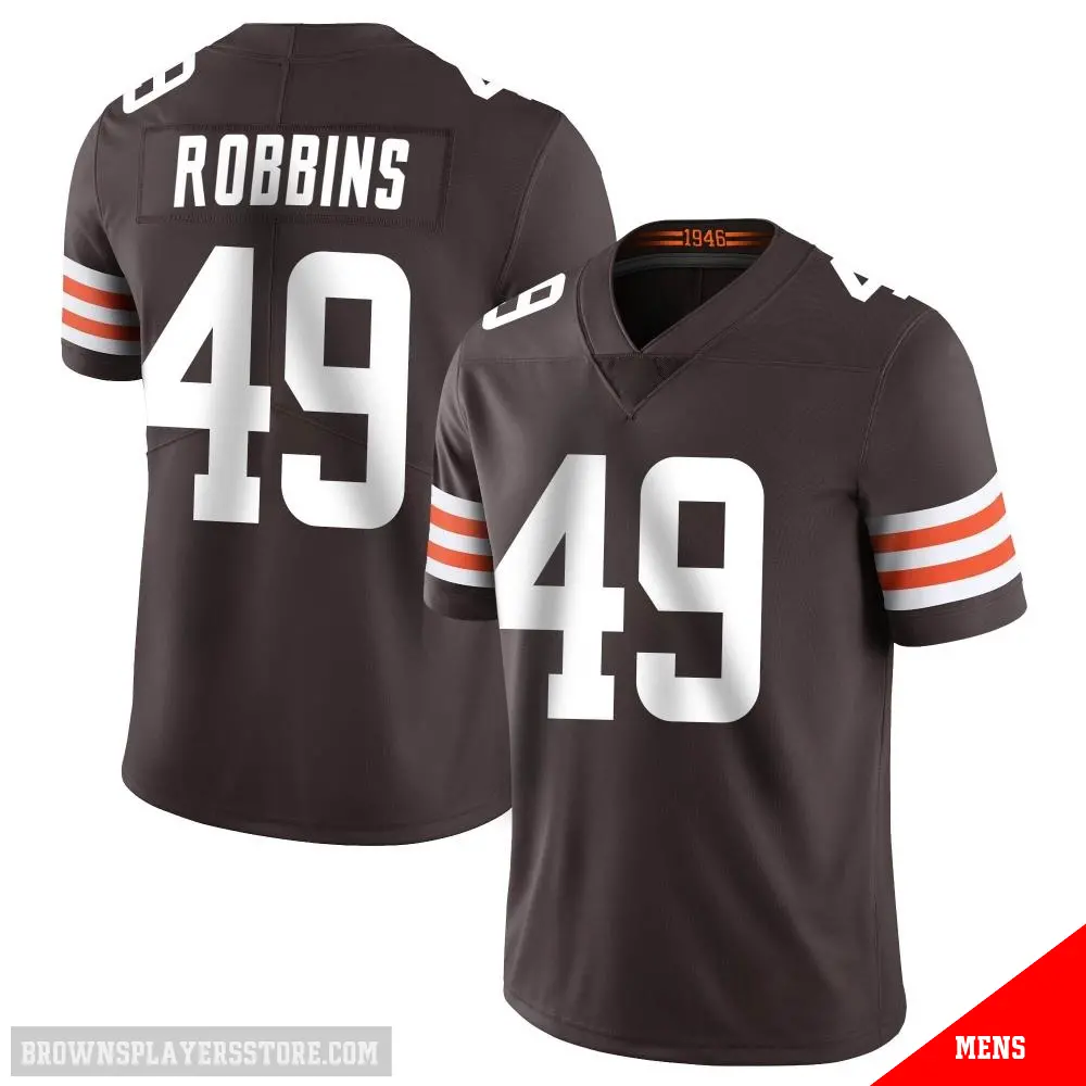 ＃49 Men's Aidan Robbins Brown Limited Cleveland Browns Team Color Vapor Untouchable Jersey