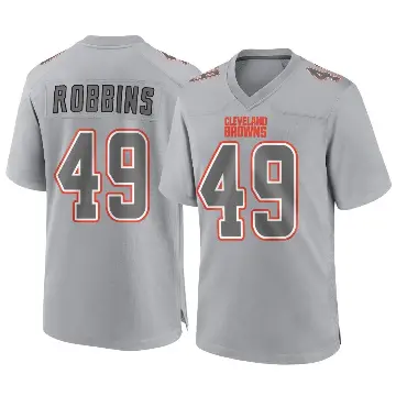 ＃49 Men's Aidan Robbins Gray Game Cleveland Browns Atmosphere Fashion Jersey