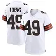 ＃49 Men's Aidan Robbins White Game Cleveland Browns Jersey