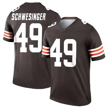 ＃49 Men's Carson Schwesinger Brown Legend Cleveland Browns Jersey