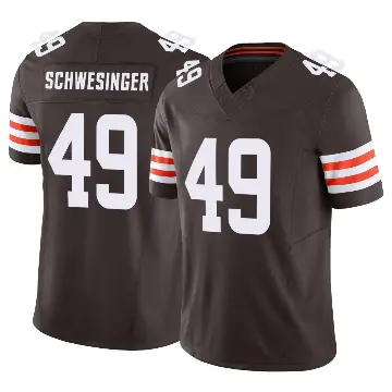 ＃49 Men's Carson Schwesinger Brown Limited Cleveland Browns Vapor F.U.S.E. Jersey