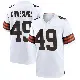 ＃49 Men's Carson Schwesinger White Game Cleveland Browns Jersey