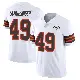 ＃49 Men's Carson Schwesinger White Limited Cleveland Browns Vapor 1946 Collection Alternate Jersey