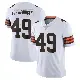 ＃49 Men's Carson Schwesinger White Limited Cleveland Browns Vapor Untouchable Jersey
