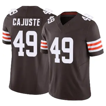 ＃49 Men's Devon Cajuste Brown Limited Cleveland Browns Vapor F.U.S.E. Jersey