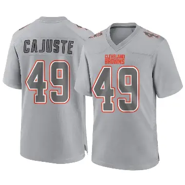 ＃49 Men's Devon Cajuste Gray Game Cleveland Browns Atmosphere Fashion Jersey