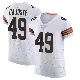 ＃49 Men's Devon Cajuste White Elite Cleveland Browns Vapor Jersey
