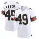 ＃49 Men's Devon Cajuste White Game Cleveland Browns Jersey