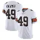 ＃49 Men's Devon Cajuste White Limited Cleveland Browns Vapor Untouchable Jersey