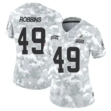＃49 Women's Aidan Robbins Arctic Camo Limited Cleveland Browns 2024 Salute to Service Jersey