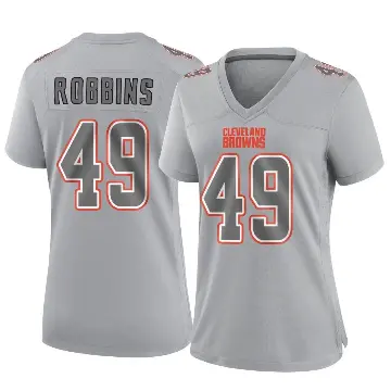 ＃49 Women's Aidan Robbins Gray Game Cleveland Browns Atmosphere Fashion Jersey