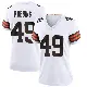 ＃49 Women's Aidan Robbins White Game Cleveland Browns Jersey